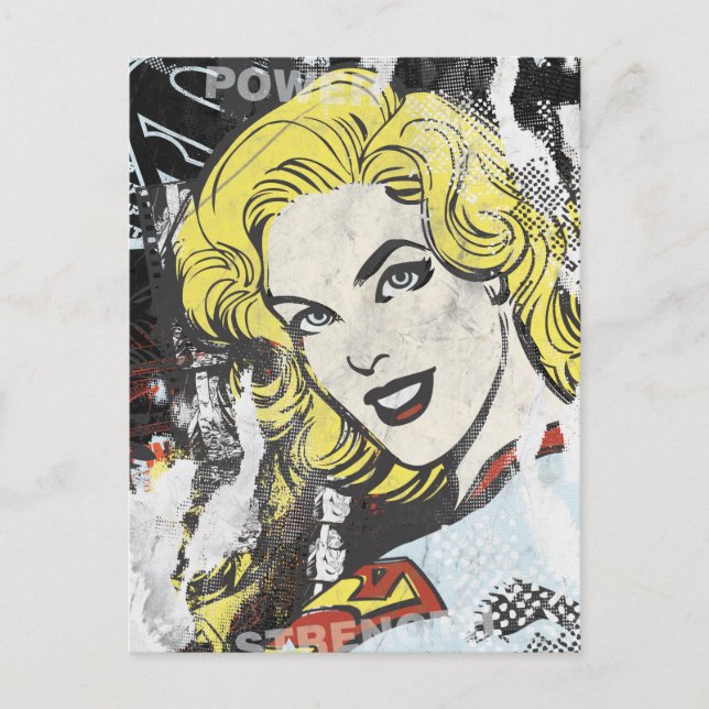 Supergirl Tecknad Capers 1 Vykort (Framsida)