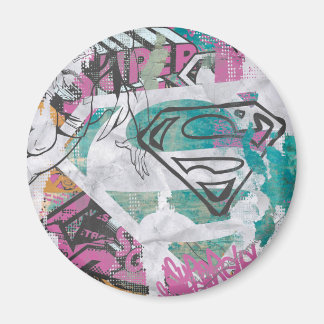 Supergirl Tecknad Capers Mönster 11 Magnet