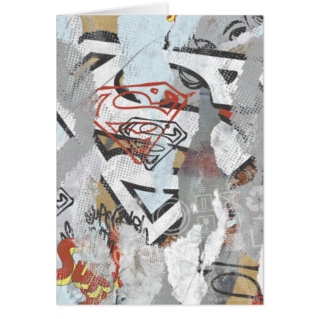 Supergirl Tecknad Capers Mönster 1 Hälsningskort (Framsidan)