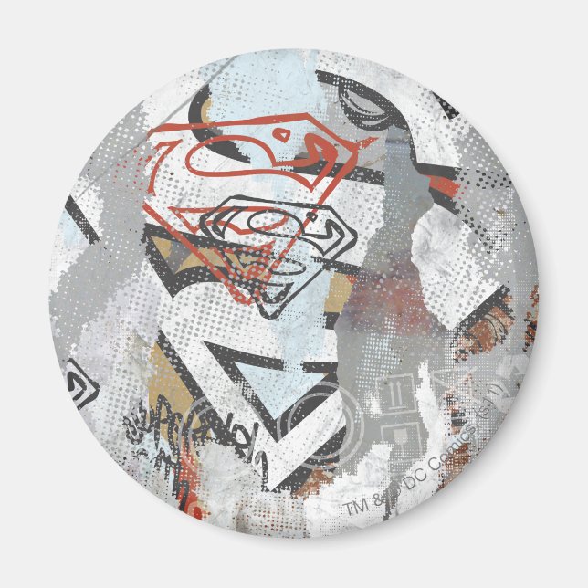 Supergirl Tecknad Capers Mönster 1 Magnet (Framsidan)