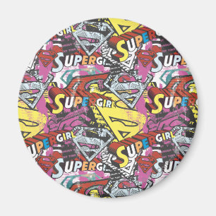 Supergirl Tecknad Capers Mönster 4 Magnet