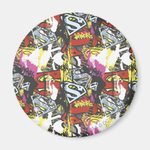 Supergirl Tecknad Capers Mönster 7 Magnet