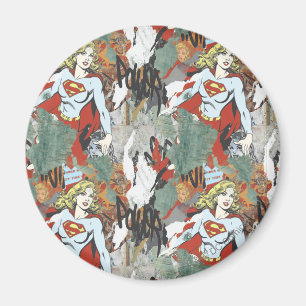 Supergirl Tecknad Capers Mönster 8 Magnet