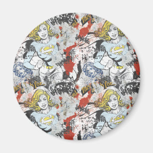 Supergirl Tecknad Capers Mönster 9 Magnet