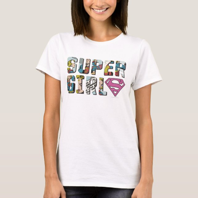 Supergirl Tecknad Logotyp 2 Tee (Framsida)