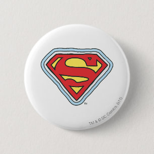 Supergirl Tecknad Logotyp Knapp