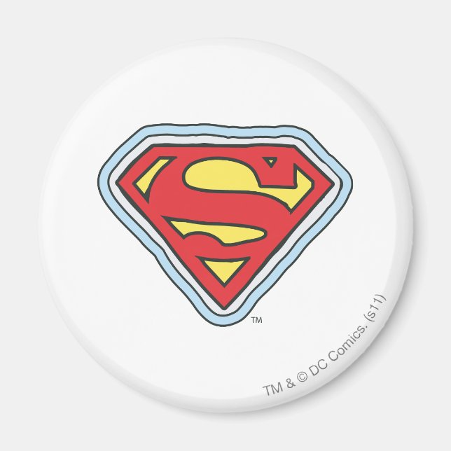 Supergirl Tecknad Logotyp Magnet (Framsidan)
