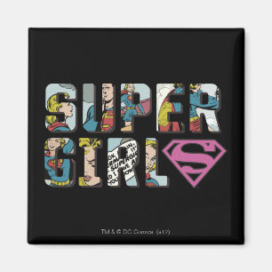 Supergirl Tecknad Logotyp Magnet