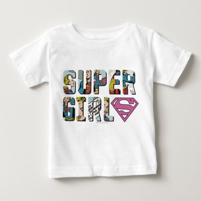 Supergirl Tecknad Logotyp T-shirt (Framsida)