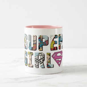Supergirl Tecknad Logotyp Två-Tonad Mugg