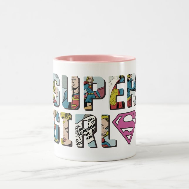 Supergirl Tecknad Logotyp Två-Tonad Mugg (Center)