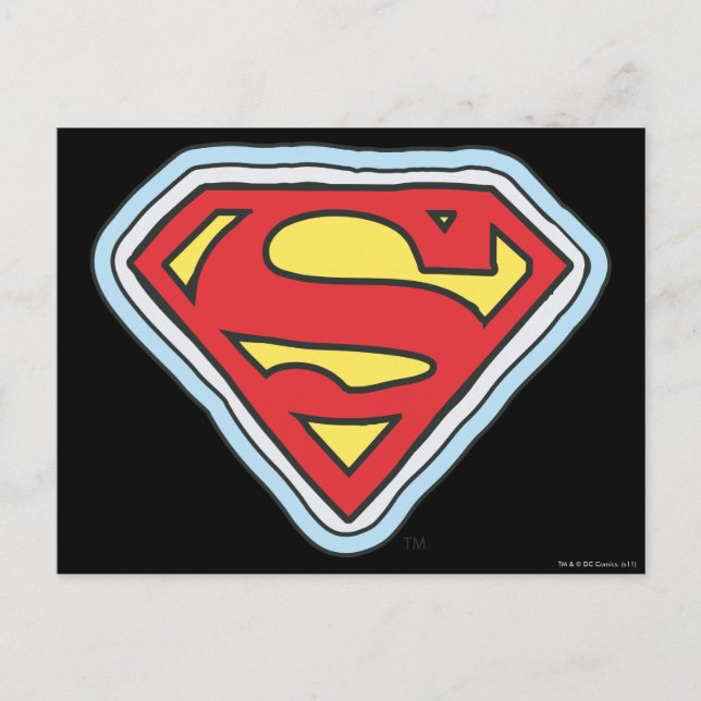 Supergirl Tecknad Logotyp Vykort (Framsida)
