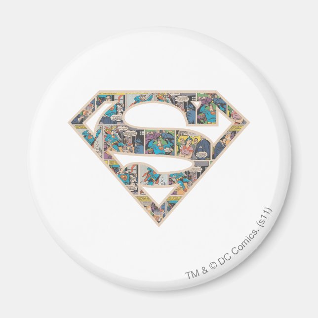 Supergirl Tecknad Strip Logotyp Magnet (Framsidan)