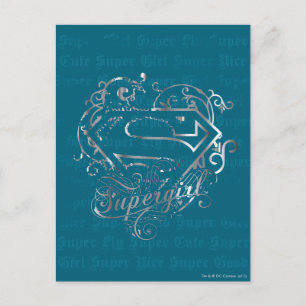 Supergirl Toppen Fly Toppen Cute Vykort
