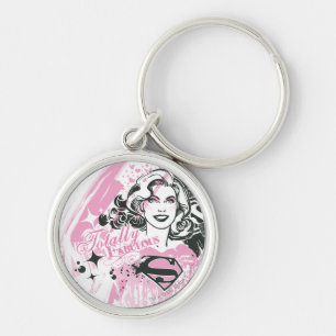 Supergirl Totally Fabulous Rund Silverfärgad Nyckelring