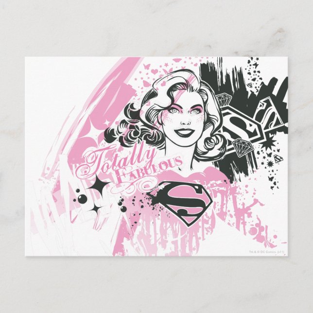Supergirl Totally Fabulous Vykort (Framsida)