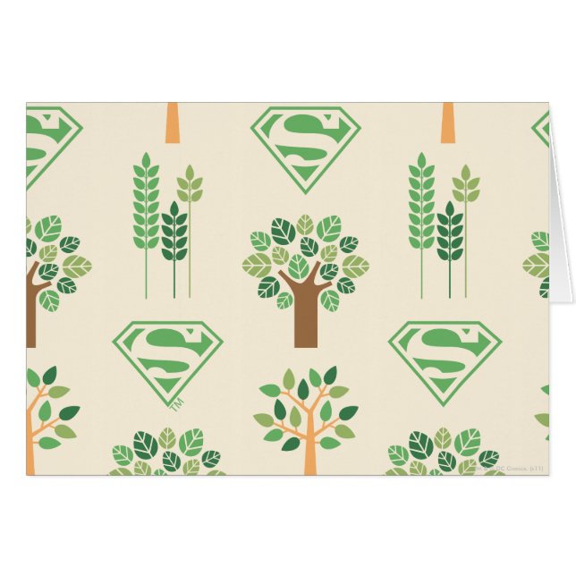 Supergirl Träd Hälsningskort (Framsidan Horizontal)