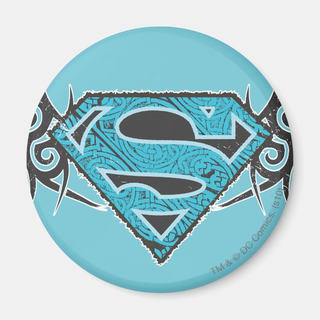 Supergirl Tribal Mönster Logotyp Magnet (Framsidan)