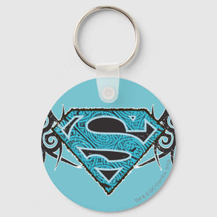 Supergirl Tribal Mönster Logotyp Nyckelring