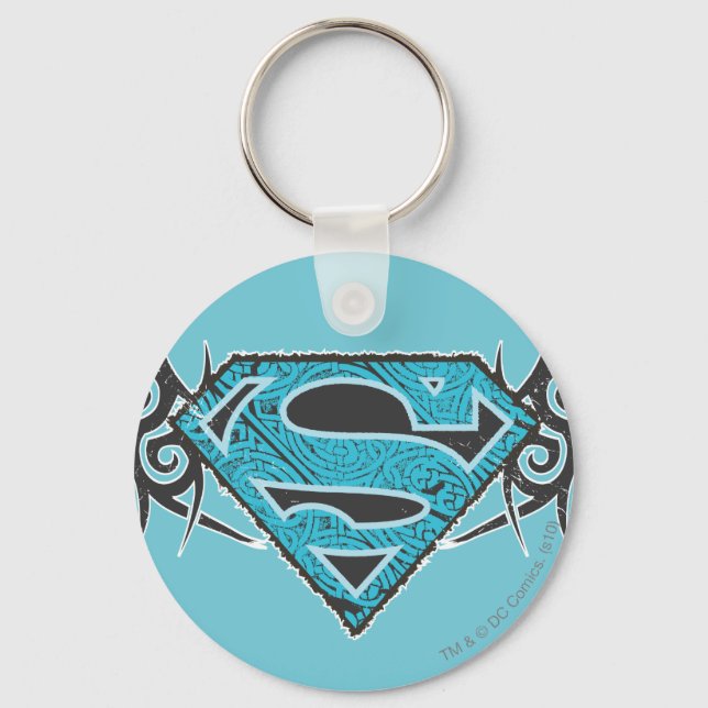 Supergirl Tribal Mönster Logotyp Nyckelring (Framsida)