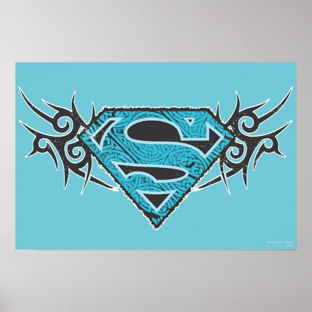 Supergirl Tribal Mönster Logotyp Poster (Framsidan)