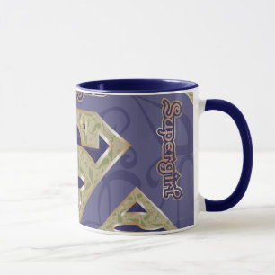 Supergirl utsmyckad logotypCollage Mugg