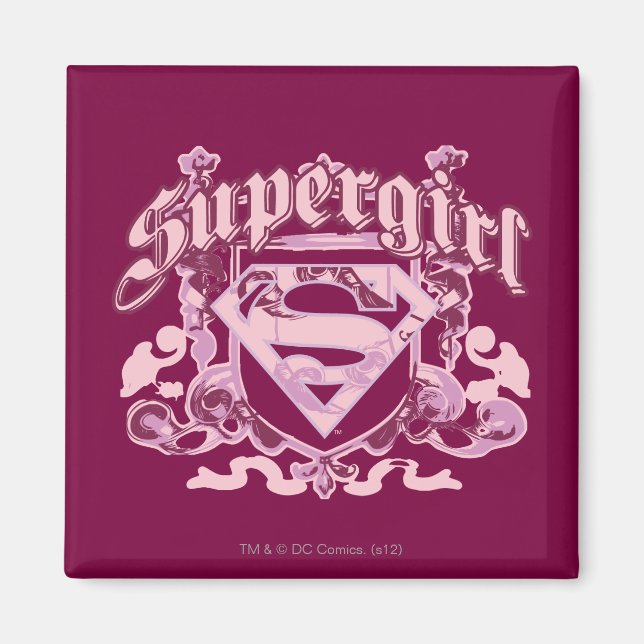 Supergirl Vapensköld Design Magnet (Framsidan)