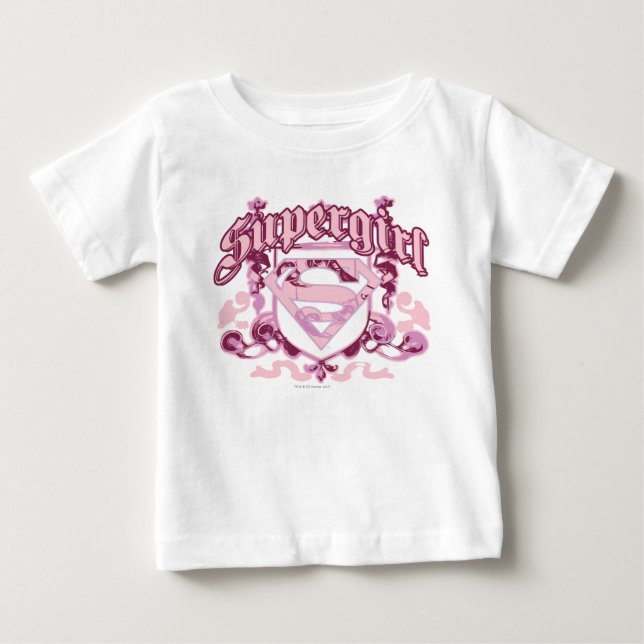 Supergirl Vapensköld Design T Shirt (Framsida)