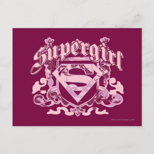 Supergirl Vapensköld Design Vykort (Framsida)