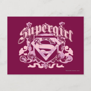 Supergirl Vapensköld Design Vykort