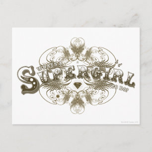 Supergirl What's a Girl to Do Brown Vykort