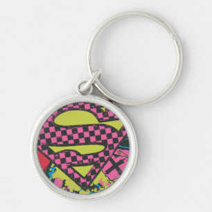 Supergirl X Rund Silverfärgad Nyckelring