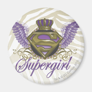 Supergirl Zebra tryck Magnet
