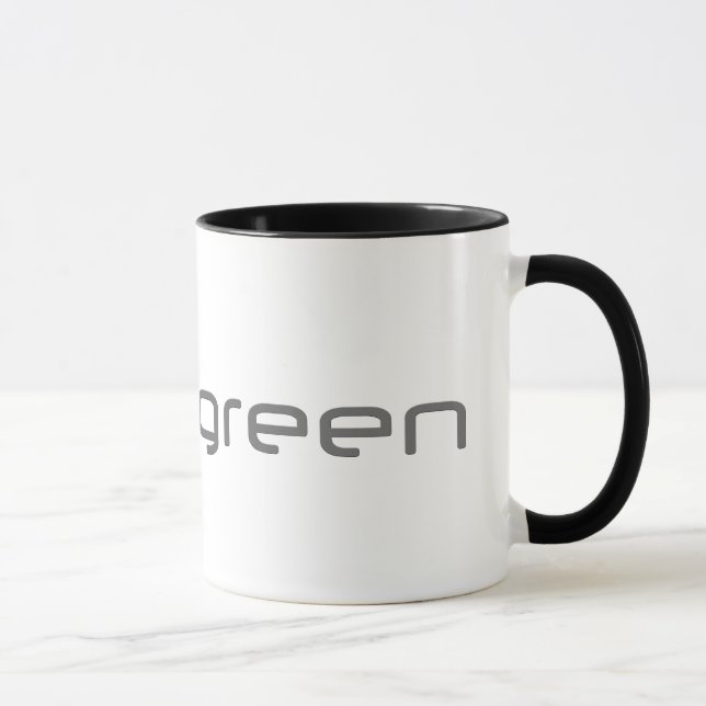 Supergreen - vit och svartRingermugg Mugg (Höger)