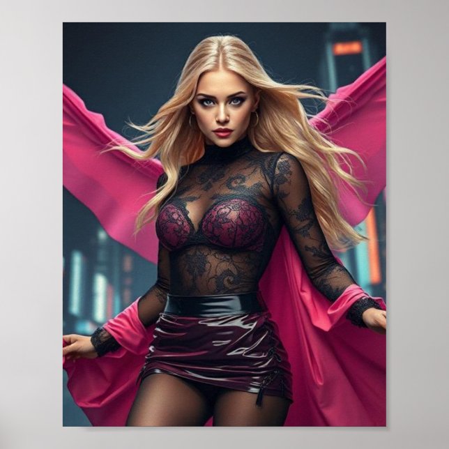 Superheldin Poster (Framsidan)