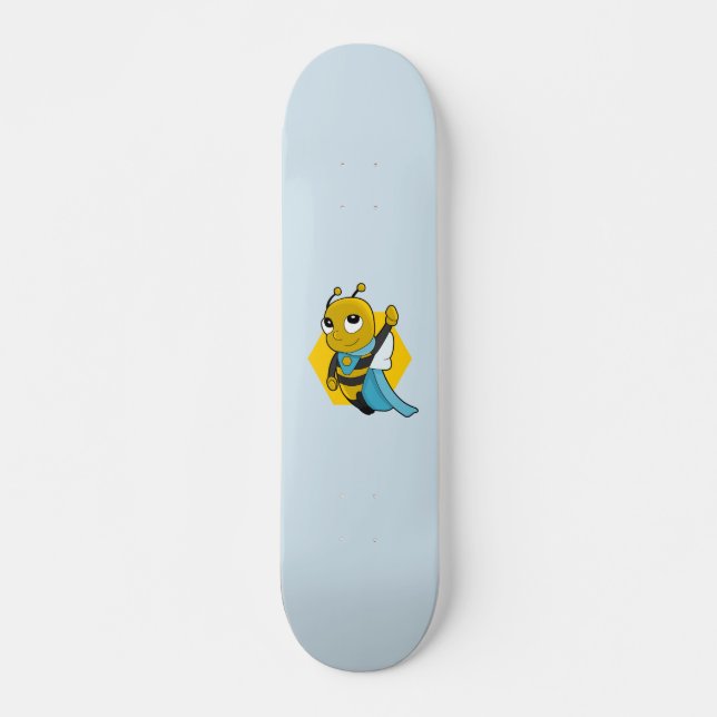 Superhero bee cartoon skateboard (Framsida)