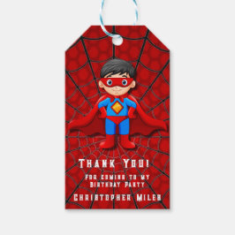 SuperHero Boy-Tack Presentetikett