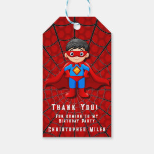 SuperHero Boy-Tack Presentetikett