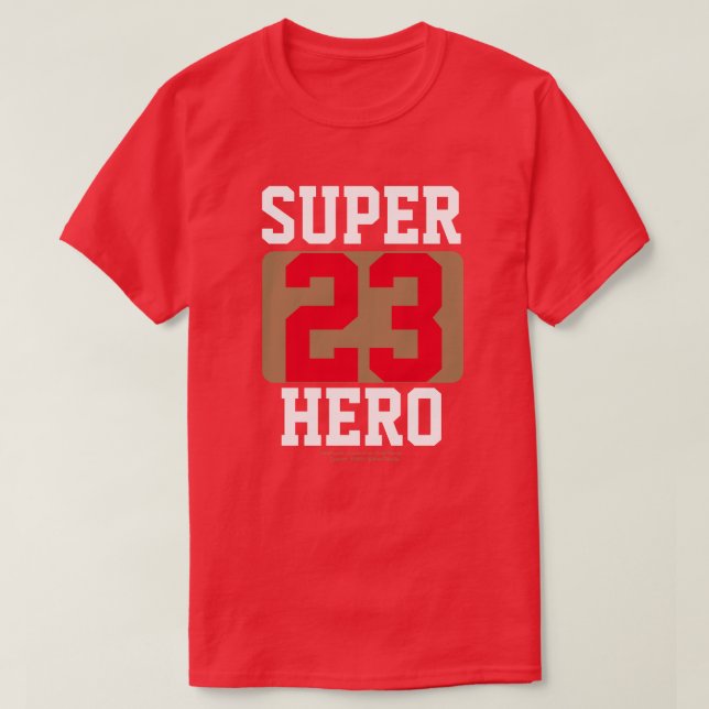 SUPERHERO CUSTOMIZE UR FAVORITE PLAYER # & FÄRG T SHIRT (Design framsida)