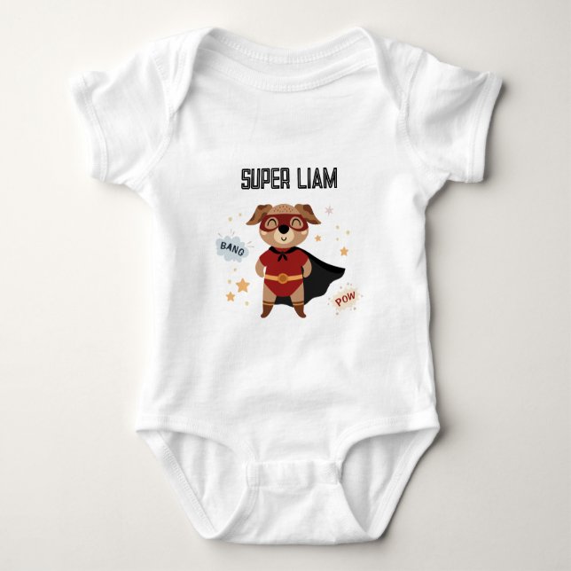Superhero Dog Baby Toddler T-shirt (Framsida)