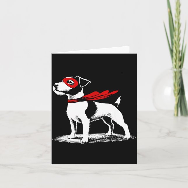 Superhero Dog Cape Illustration Funny Loyal Pet He Kort (Framsida)