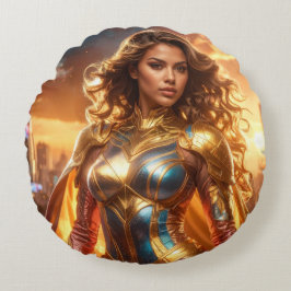 SUPERHERO - FEMALE SUPERHERO RUND KUDDE