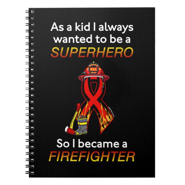 SUPERHERO...Firefighter Anteckningsbok (Framsidan)