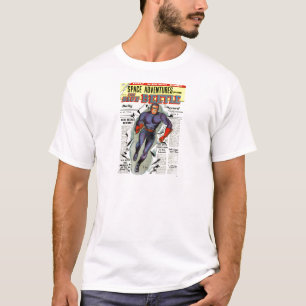 Superhero för humorbok för vintageblåttskalbagg t-shirt