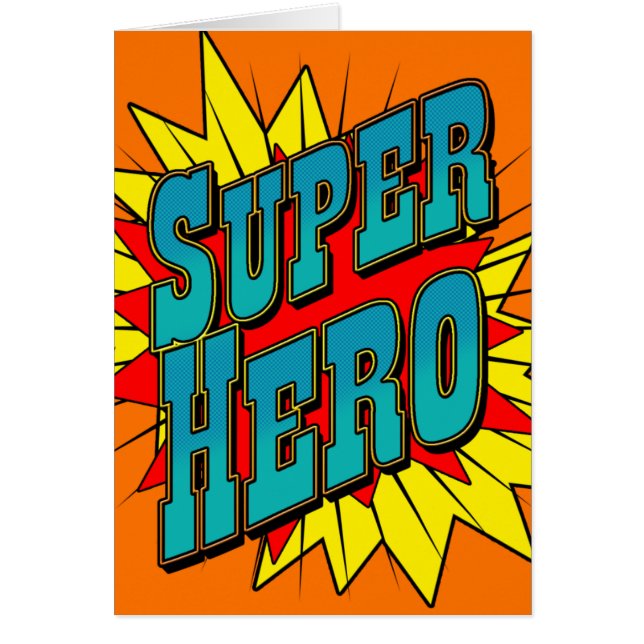 SuperHero Hälsningskort (Framsidan)