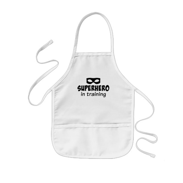 Superhero i utbildning barnförkläde (Framsidan)