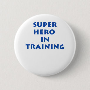 Superhero i utbildning knapp