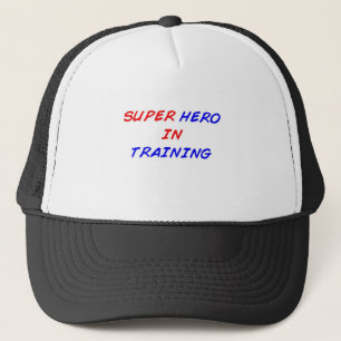 Superhero i utbildning truckerkeps