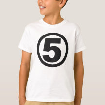SUPERHERO inspirerad #5 BIRTHDAY Tee