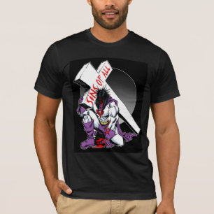 Superhero Jesus på den svart skjortan T Shirt